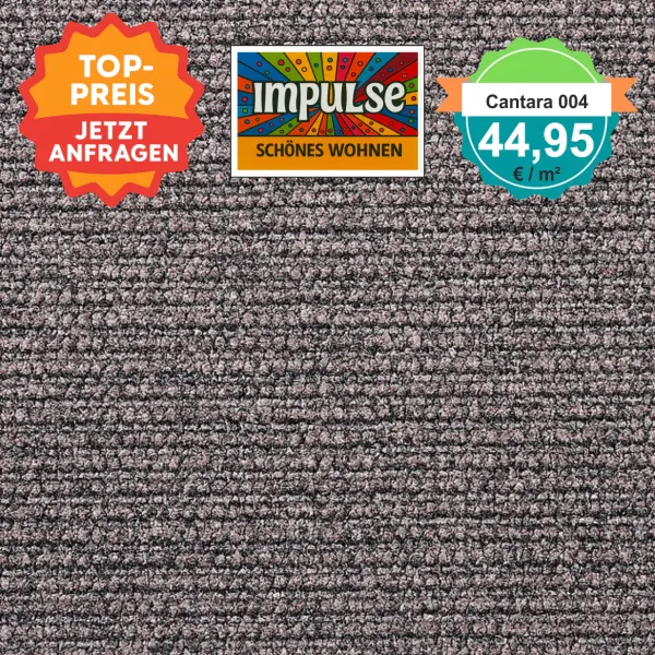 Girloon Cantara 004 Teppichboden in modernem Wohnraum – 4 m breit, pflegeleicht und strapazierfähig